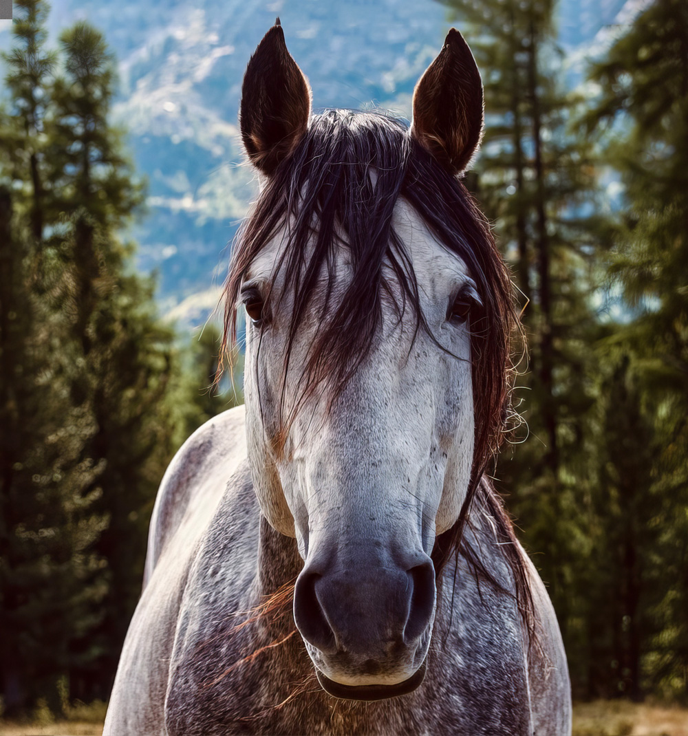 portrait of lucky jack the horse