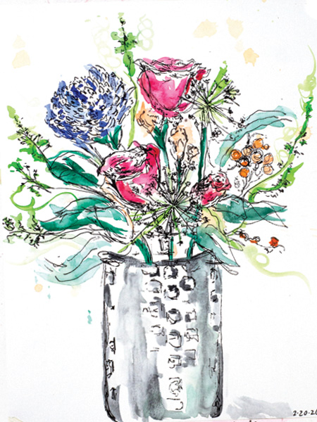 
				   painting of wild flowers
			